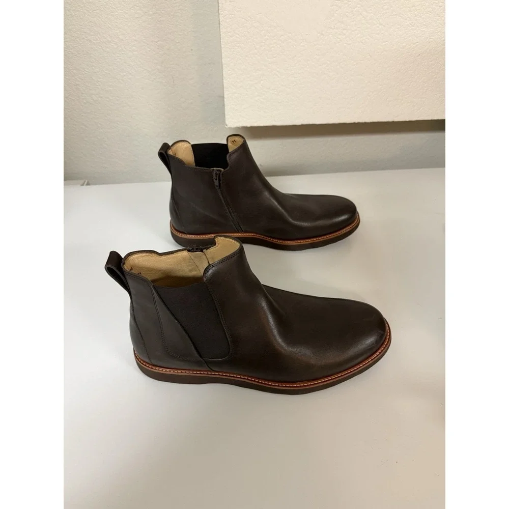 Samuel Hubbard Hubbard Up North Chelsea Boots Men's Size 12 M Brown Leather Zip